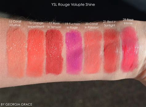 ysl rouge volupte shine 17 swatch|ysl rouge volupte shine 15.